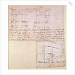 W.23r Architectural sketch with notes by Michelangelo Buonarroti