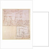 W.23r Architectural sketch with notes by Michelangelo Buonarroti