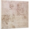 W.3v Roughly sketched designs for furniture and decorations by Michelangelo Buonarroti