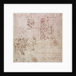 W.3v Roughly sketched designs for furniture and decorations by Michelangelo Buonarroti