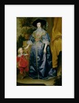 Queen Henrietta Maria and her dwarf Sir Jeffrey Hudson, c.1633 by Anthony van Dyck