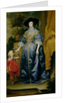 Queen Henrietta Maria and her dwarf Sir Jeffrey Hudson, c.1633 by Anthony van Dyck