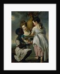 A Conversation between Girls, or Two Girls with their Black Servant, 1770 by Joseph Wright of Derby