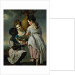 A Conversation between Girls, or Two Girls with their Black Servant, 1770 by Joseph Wright of Derby