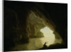 A Grotto in the Gulf of Salernum, with the figure of Julia, banished from Rome, exh. 1780 by Joseph Wright of Derby
