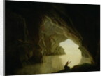 A Grotto in the Gulf of Salernum, with the figure of Julia, banished from Rome, exh. 1780 by Joseph Wright of Derby