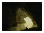 A Grotto in the Gulf of Salernum, with the figure of Julia, banished from Rome, exh. 1780 by Joseph Wright of Derby