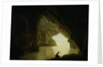 A Grotto in the Gulf of Salernum, with the figure of Julia, banished from Rome, exh. 1780 by Joseph Wright of Derby