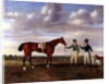Zinganee held by Sam Chifney Junior with the owner Mr. William Chifney, at Newmarket, c.1829 by Benjamin Marshall
