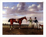 Zinganee held by Sam Chifney Junior with the owner Mr. William Chifney, at Newmarket, c.1829 by Benjamin Marshall