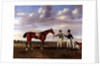 Zinganee held by Sam Chifney Junior with the owner Mr. William Chifney, at Newmarket, c.1829 by Benjamin Marshall