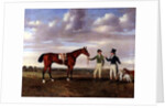 Zinganee held by Sam Chifney Junior with the owner Mr. William Chifney, at Newmarket, c.1829 by Benjamin Marshall