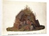 Inhabitants of the Island of Terra del Fuego in their Hut by Alexander Buchan