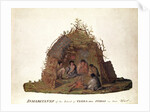 Inhabitants of the Island of Terra del Fuego in their Hut by Alexander Buchan