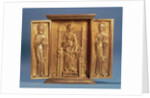 The Virgin and Child Enthroned, between St. Gregory Nazianzus and St. John Chrysostom by Byzantine School