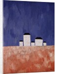 Landscape with Five Houses, c.1932 by Kazimir Severinovich Malevich