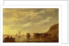 A herdsman with five cows by a river, c.1650-5 by Aelbert Cuyp