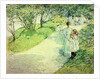 Promenaders in the garden, 1898 by Childe Frederick Hassam