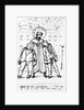 William Morris and Edward Burne-Jones being blessed by Chaucer, cartoon, 1896 by Edward Coley Burne-Jones