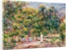 The woman in white in the garden of Les Colettes, 1915 by Pierre Auguste Renoir