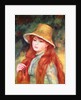 Young girl with long hair, or Young girl in a straw hat, 1884 by Pierre Auguste Renoir