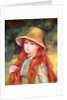 Young girl with long hair, or Young girl in a straw hat, 1884 by Pierre Auguste Renoir