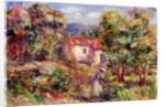 Woman picking Flowers in the Garden of Les Colettes at Cagnes, 1912 by Pierre Auguste Renoir