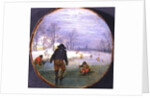 Skaters in a landscape by Adriaen Pietersz. van de Venne