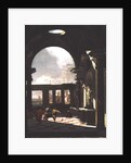 Architectural capriccio with oriental figures by Jan Baptist Weenix