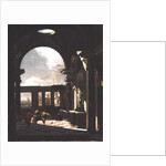 Architectural capriccio with oriental figures by Jan Baptist Weenix