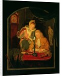 Couple counting money by candlelight, 1779 by Michiel Versteegh
