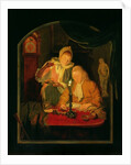 Couple counting money by candlelight, 1779 by Michiel Versteegh