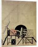 Stage set design for the play 'The Magnanimous Cuckold' by F. Crommelynck, Meyerhold Theatre, Moscow, 1922 by Lyubov Sergeevna Popova