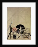 Stage set design for the play 'The Magnanimous Cuckold' by F. Crommelynck, Meyerhold Theatre, Moscow, 1922 by Lyubov Sergeevna Popova