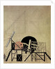 Stage set design for the play 'The Magnanimous Cuckold' by F. Crommelynck, Meyerhold Theatre, Moscow, 1922 by Lyubov Sergeevna Popova