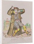 Mr Grimaldi as Clown, illuminating the entrance to Old Gutter Lane, pub. 1833 by English School