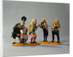 Caricature figurines of musicians by German School