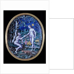 Limoges plaque depicting Adam and Eve, c.1570 by French School
