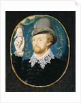 Man clasping hand from a cloud, possibly William Shakespeare, 1588 by Nicholas Hilliard