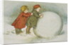 Children Rolling Snowballs by Lizzie Mack