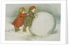 Children Rolling Snowballs by Lizzie Mack