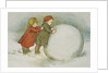 Children Rolling Snowballs by Lizzie Mack