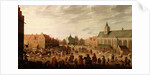 A military procession in the town square of Amersfoort by Joost Cornelisz. Droochsloot