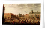 A military procession in the town square of Amersfoort by Joost Cornelisz. Droochsloot