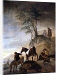 Riders watering their horses by Philips Wouwermans or Wouwerman