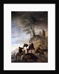 Riders watering their horses by Philips Wouwermans or Wouwerman