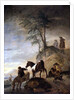 Riders watering their horses by Philips Wouwermans or Wouwerman