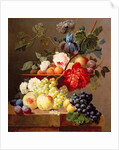 Still life with fruit and flowers by Anthony Obermann