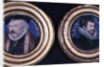 LtoR:Richard Hilliard the artist's father, c.1577, and Self Portrait, 1577 by Nicholas Hilliard