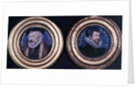 LtoR:Richard Hilliard the artist's father, c.1577, and Self Portrait, 1577 by Nicholas Hilliard